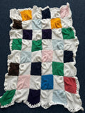 Hand Knitted 3D Multi Colour Wool Blanket