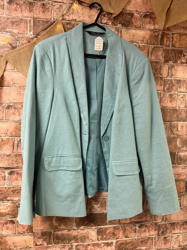BM Collection Linen Blend Jacket - Size 20