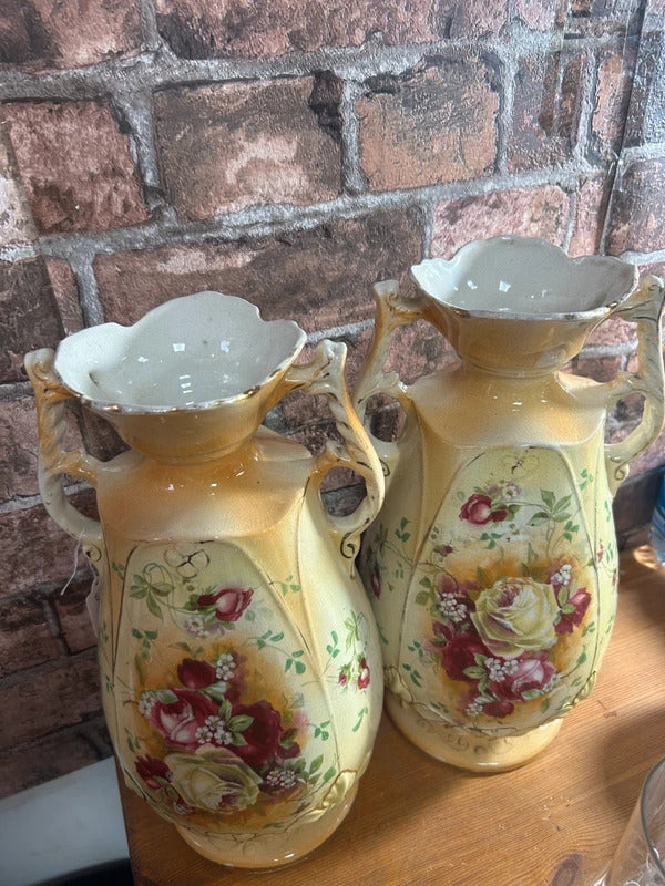 Pair of Antique Mantle Vases