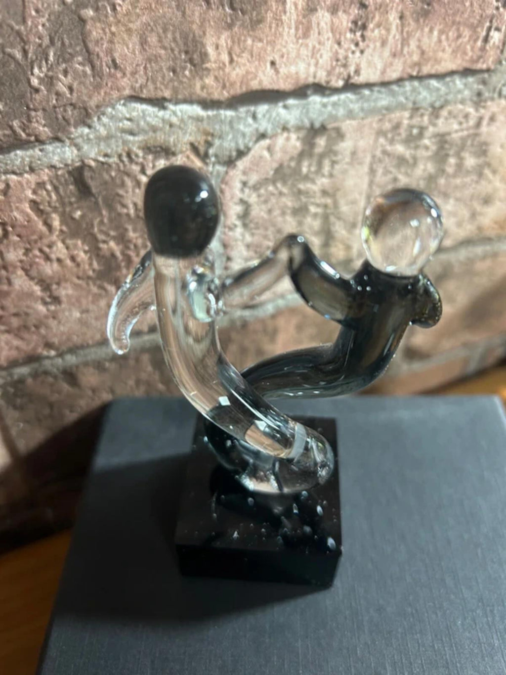 Pair of Newark Glass Rumba Sculptures