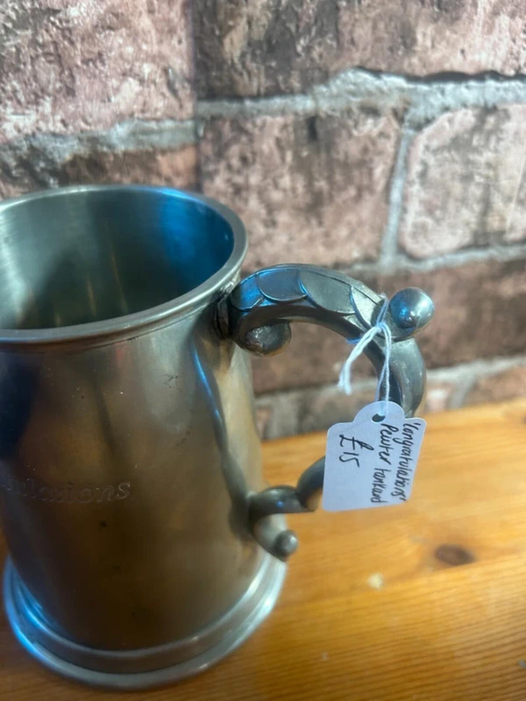 Congratulations Pewter Tankard