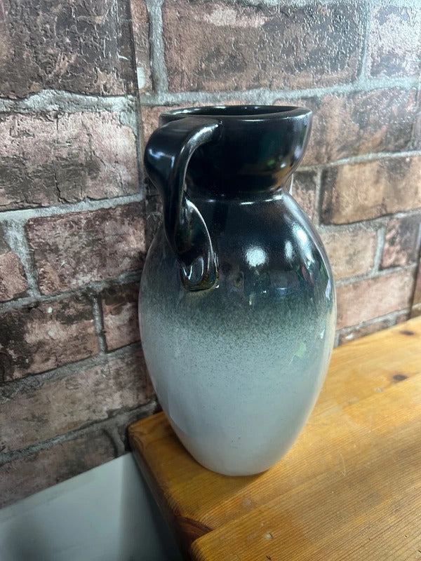 Ceramic Mottled Grey and Black Vase