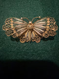 Sterling Silver Vintage Filigree Butterfly Brooch