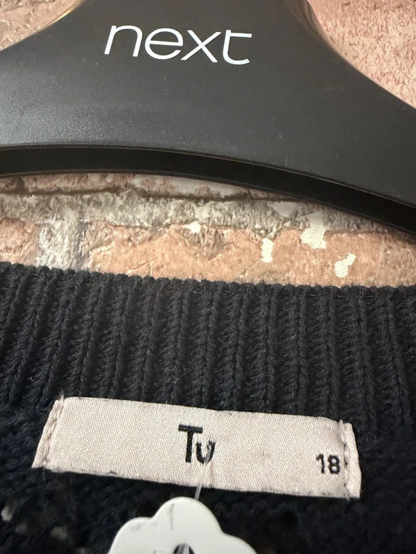 TU Black Knitted Cardigan - Size 18