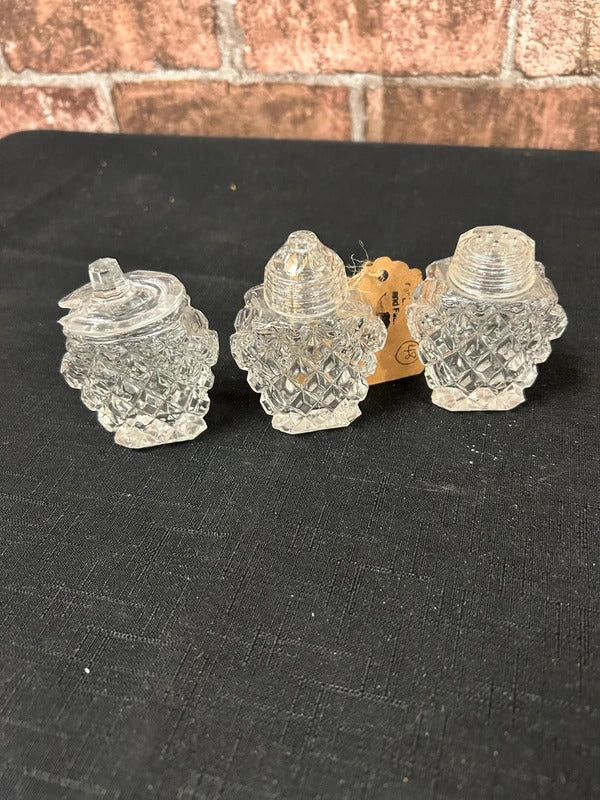 Bohemian Crystal Cruet Set