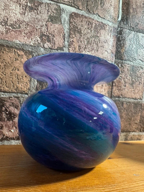 Alum Bay Glass Purple Swirl Vintage Vase