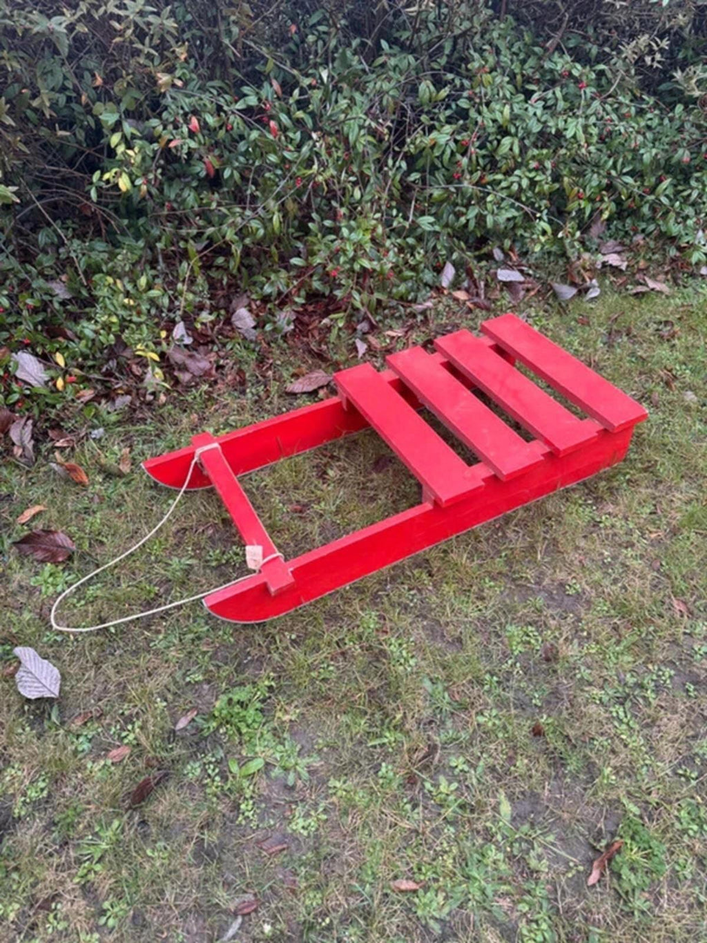 Vintage Wooden Red Sleigh