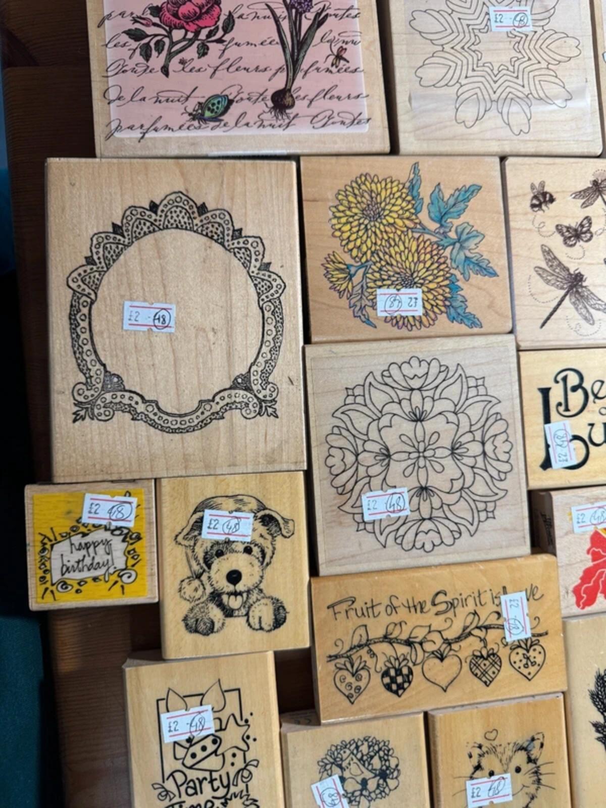 Large Bundle of Vintage Craft Stamps