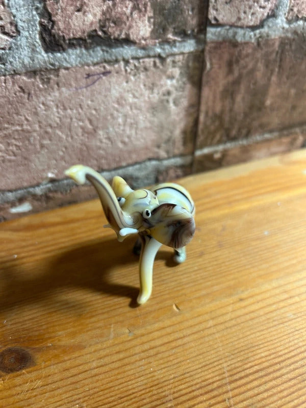 Vintage Glass Art Elephant Ornament
