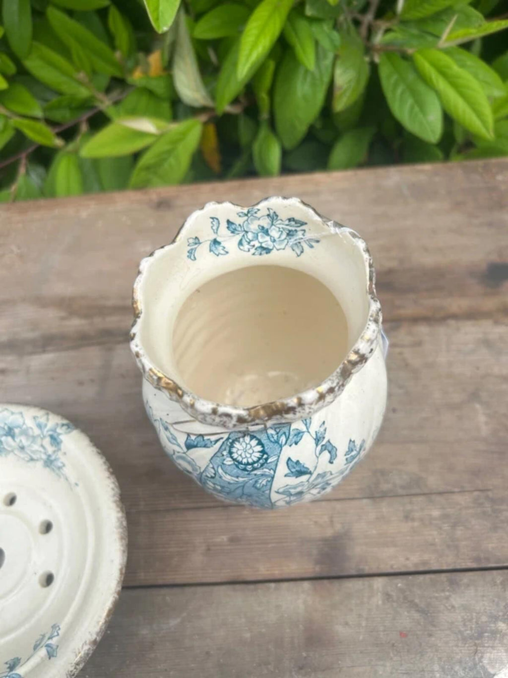 Vintage Ceramic Soap Dish and Pot Set