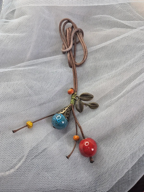 Vintage Ceramic beaded necklace