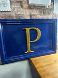 Vintage Style Wooden Custom "P" Sign