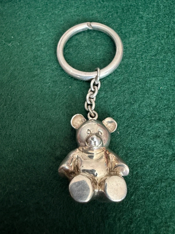 Sterling Silver Teddy Bear Keyring
