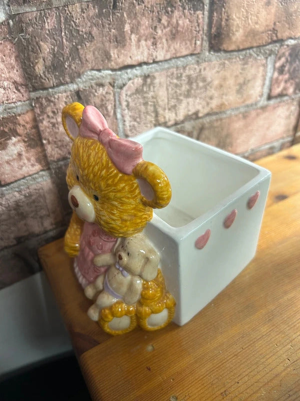 Teddy Bear Ceramic Pot