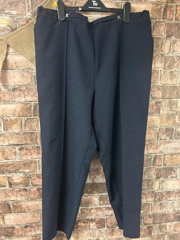 M&S Navy Trousers - Size 14