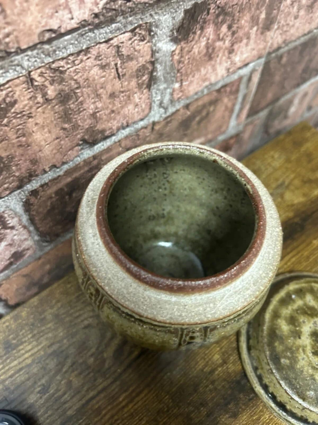 Vintage Stoneware Lidded Jar