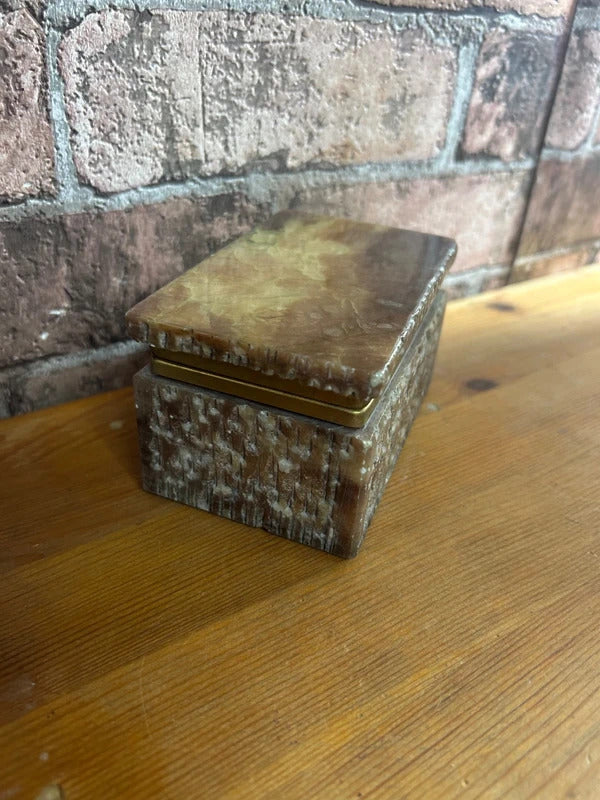 Hand Carved 1960's Italian Alabaster Box