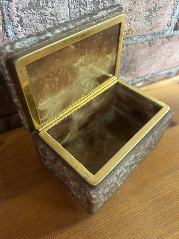 Hand Carved 1960's Italian Alabaster Box