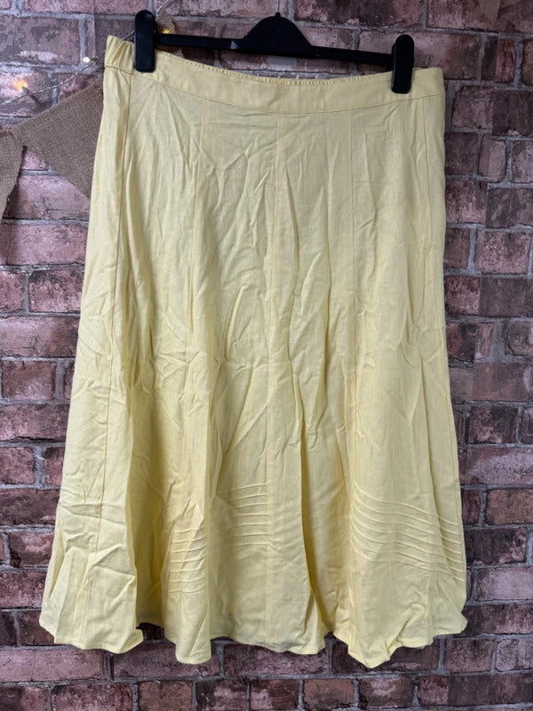 Damart Lemon Midi Skirt - Size 20