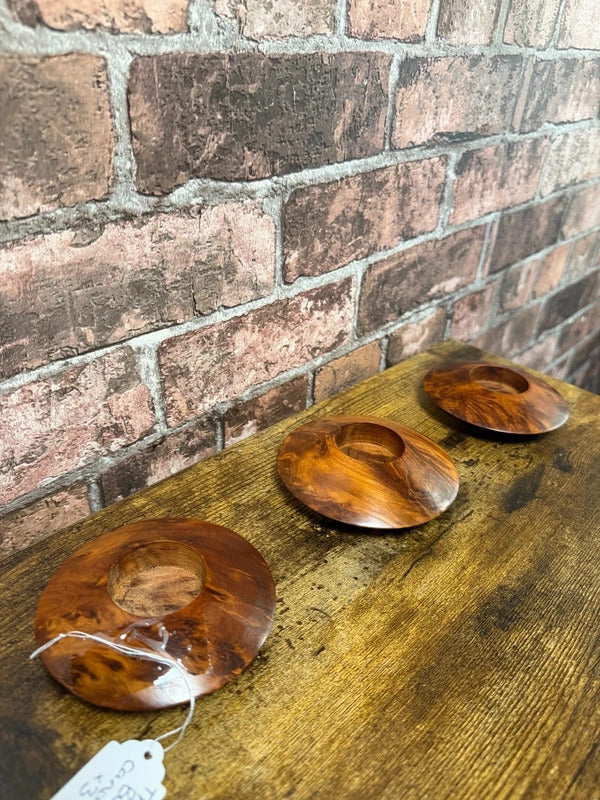 Thuya Burl Wood Candle Holder