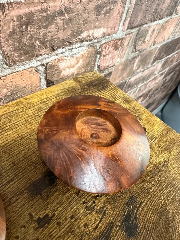 Thuya Burl Wood Candle Holder