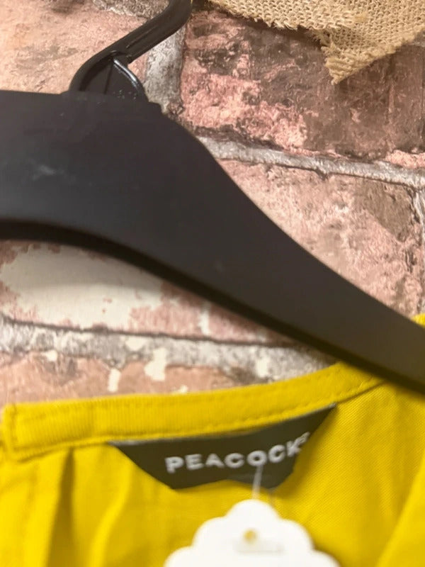 Peacocks Mustard Top - Size 14