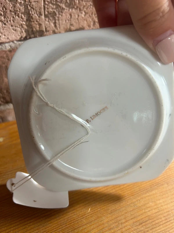 Limoges Floral Ashtray