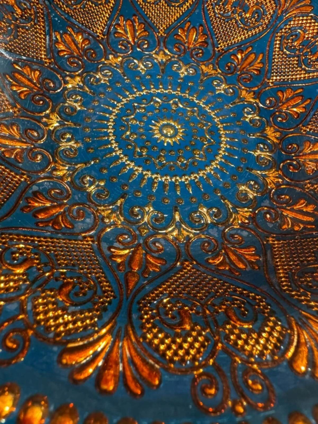 Vintage Glass Foil Art Bowl