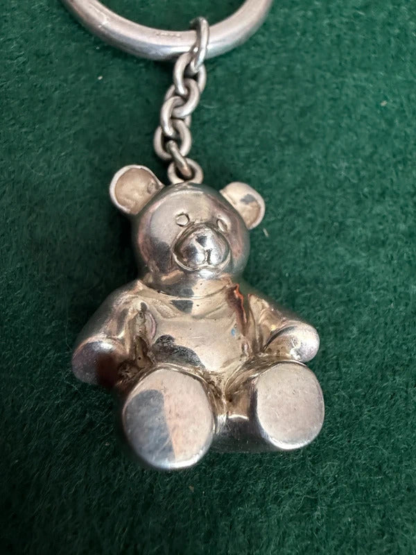 Sterling Silver Teddy Bear Keyring