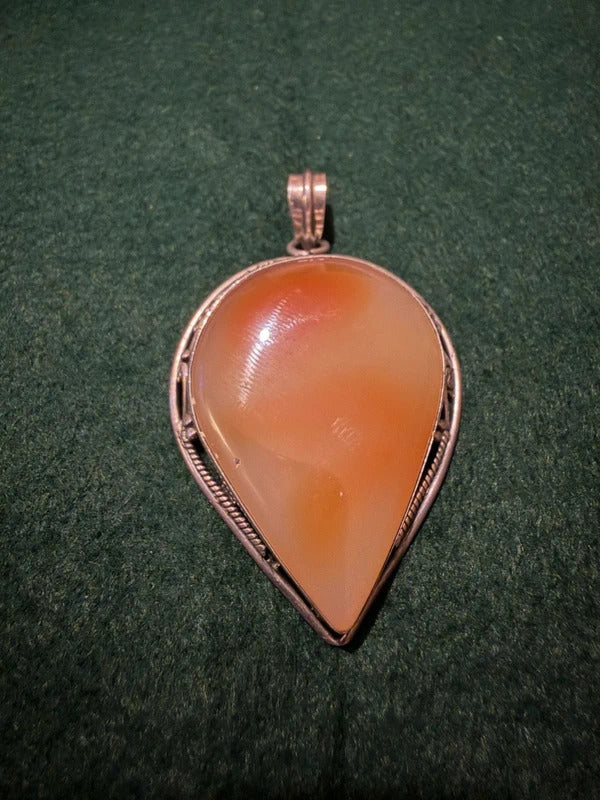 Sterling Silver Caramel Quartz Pendant