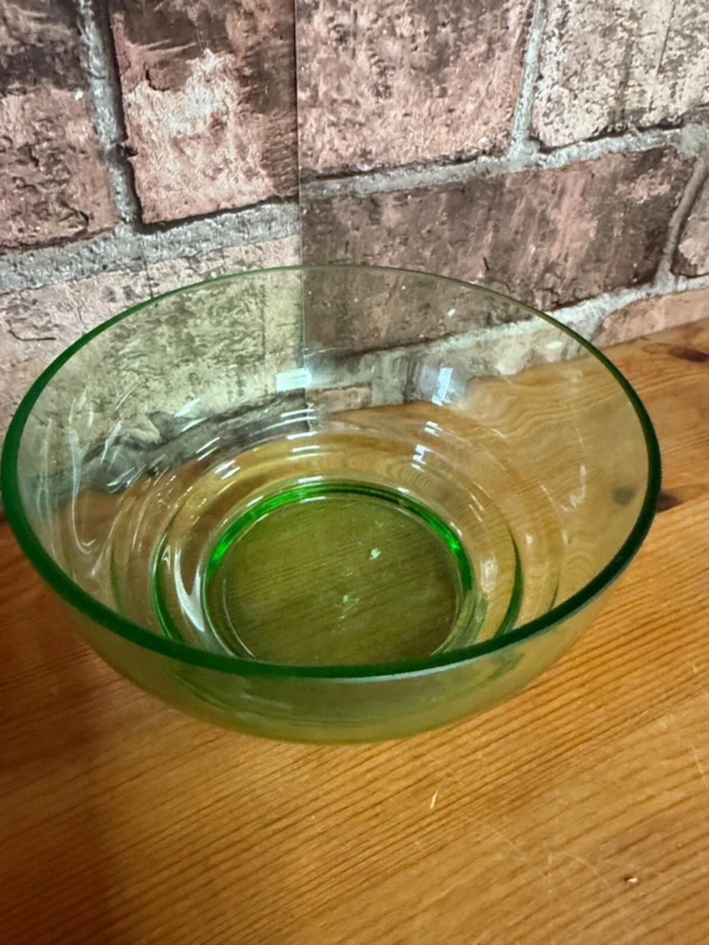 Vintage Green Glass Bowl