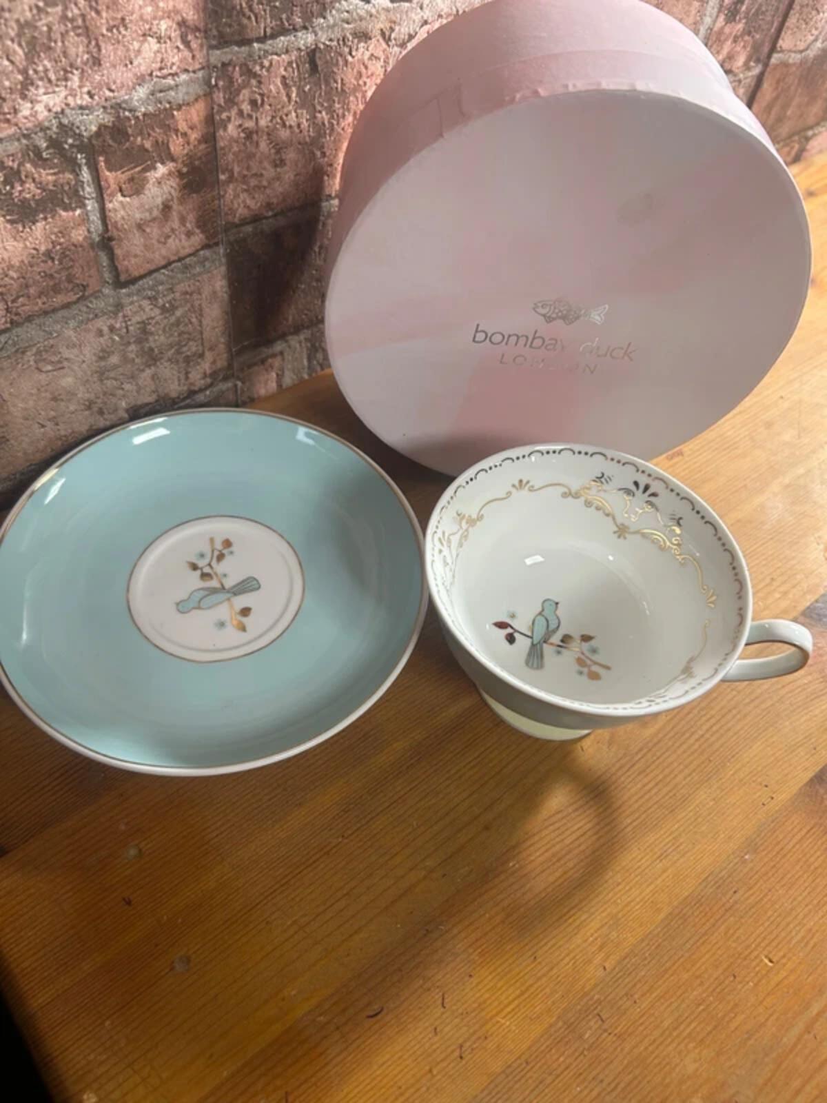 Bombay Duck Darcy Bird Cup and Saucer Set