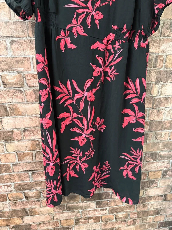 JD Williams Pink and Black Dress - Size 24