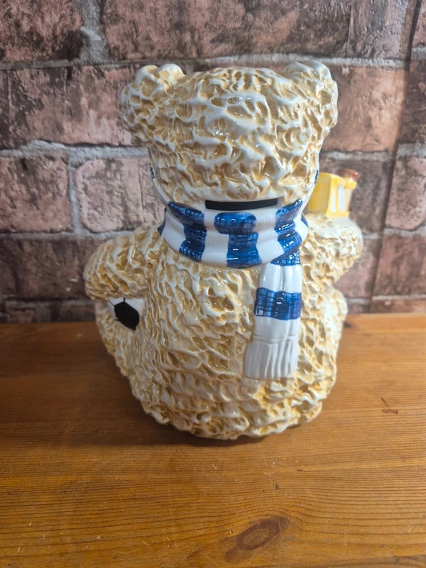 Vintage Leonardo football supporter teddy money box