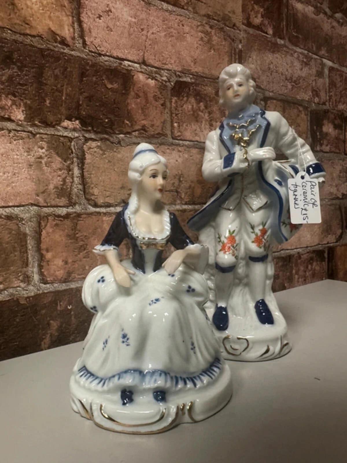 Pair of Ceramic Vintage Figurines