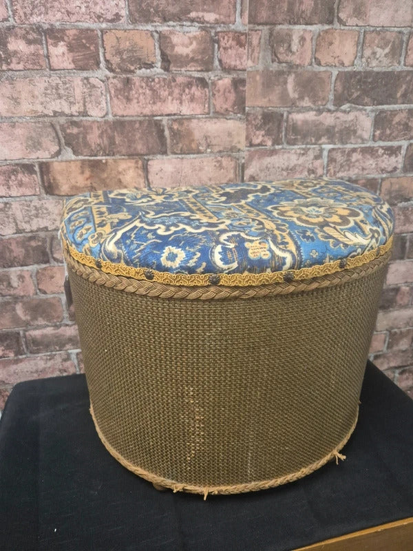 Lloyd Loom half moon ottoman