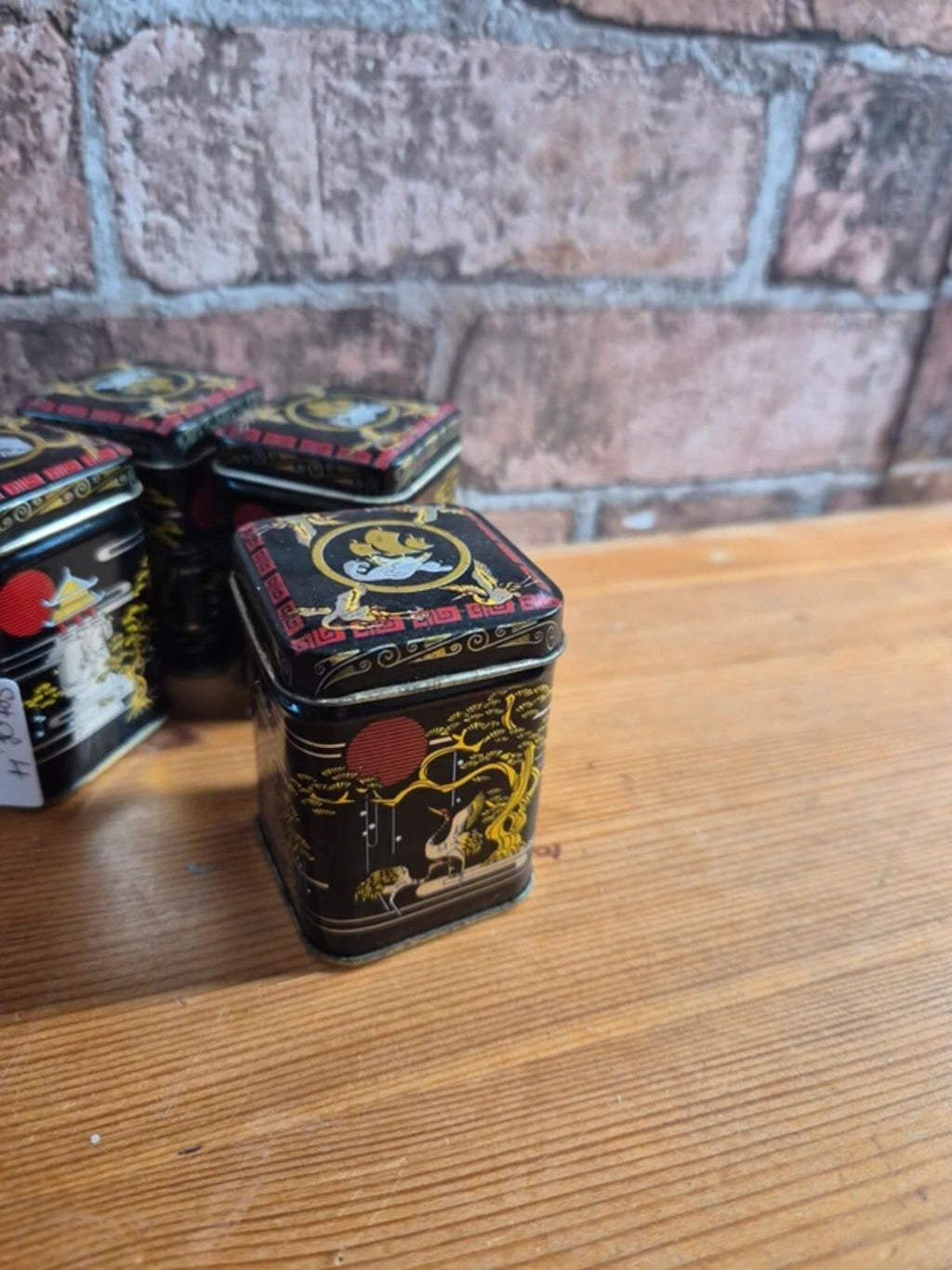 Set of 4 tea tins