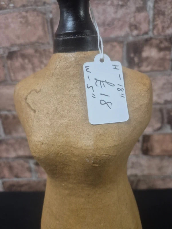 Vintage style paper mache tabletop mannequin jewellery stand
