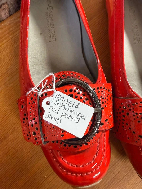 Kennel and Schmenger red patent shoes