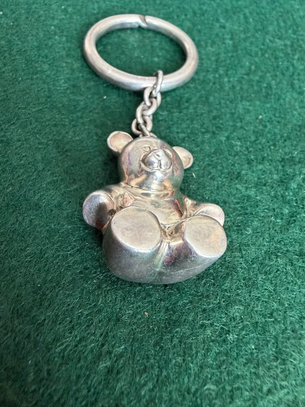 Sterling Silver Teddy Bear Keyring