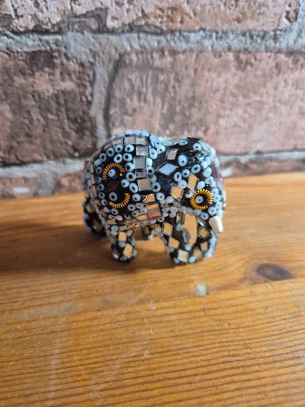 Sequin/mirrored elephant