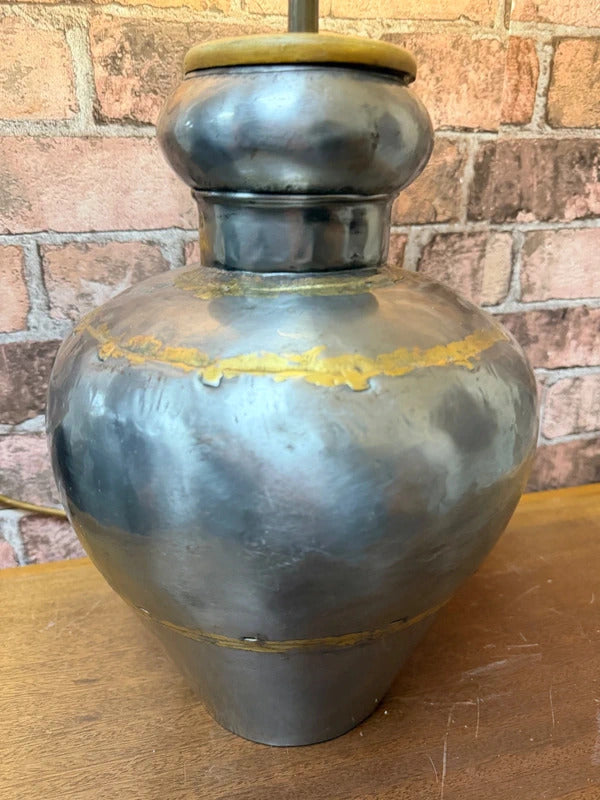 Antique Indian Metal with Brass Soldering Lamp