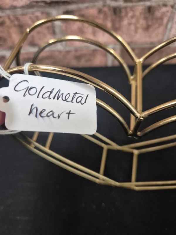 Gold metal heart