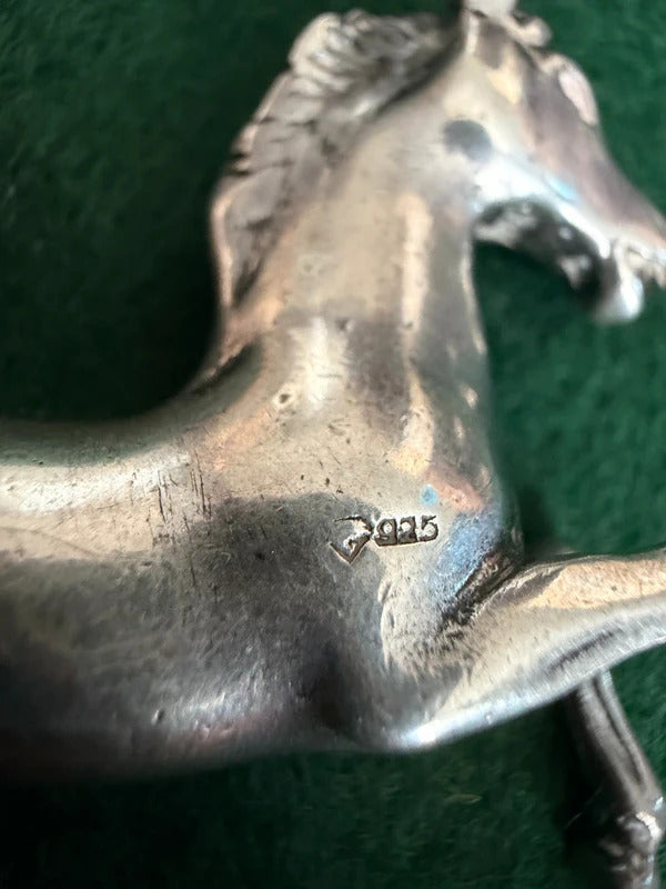 Antique Sterling Silver Horse Ornament