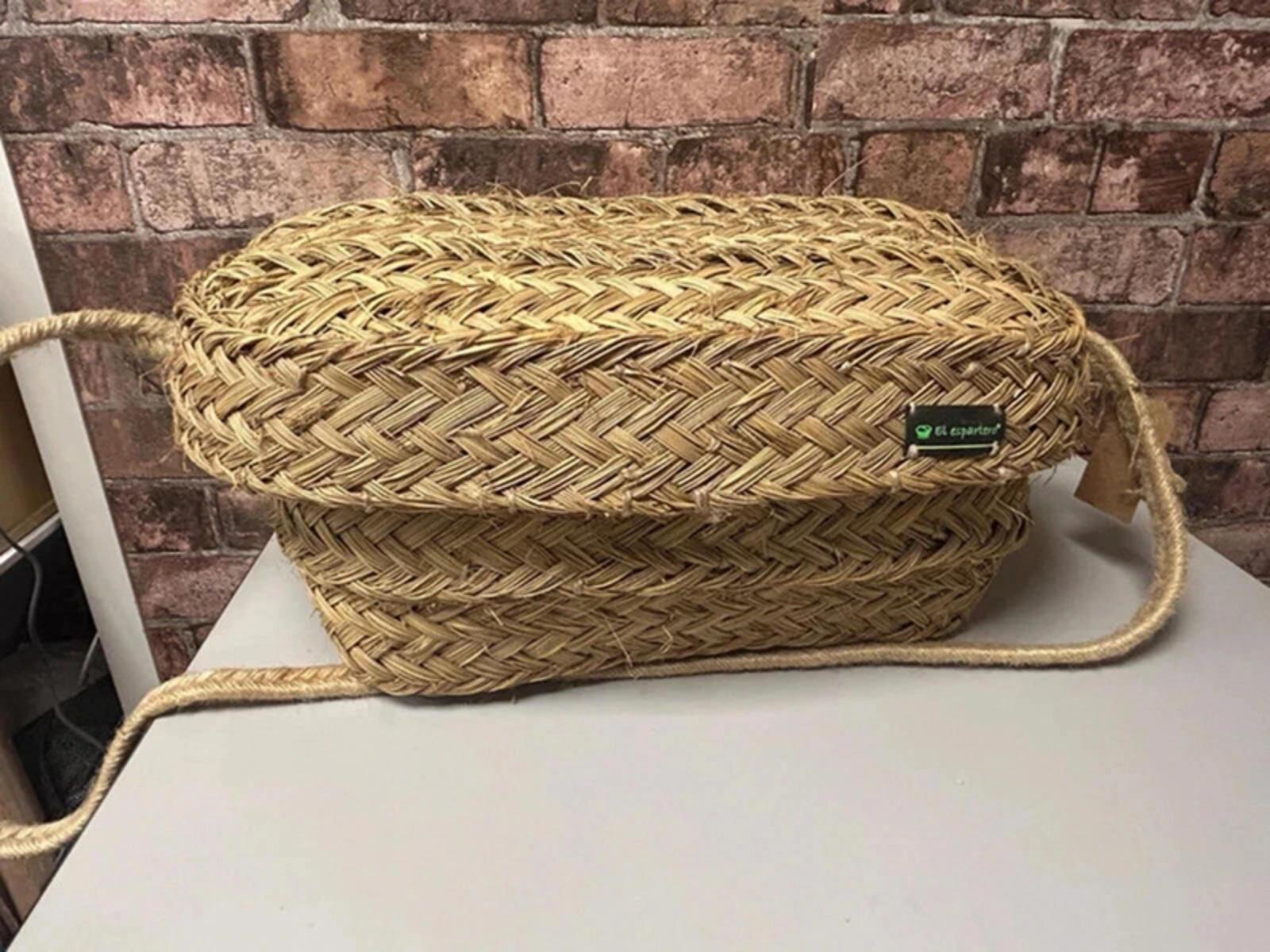 Spanish Wicker Basket with Lid