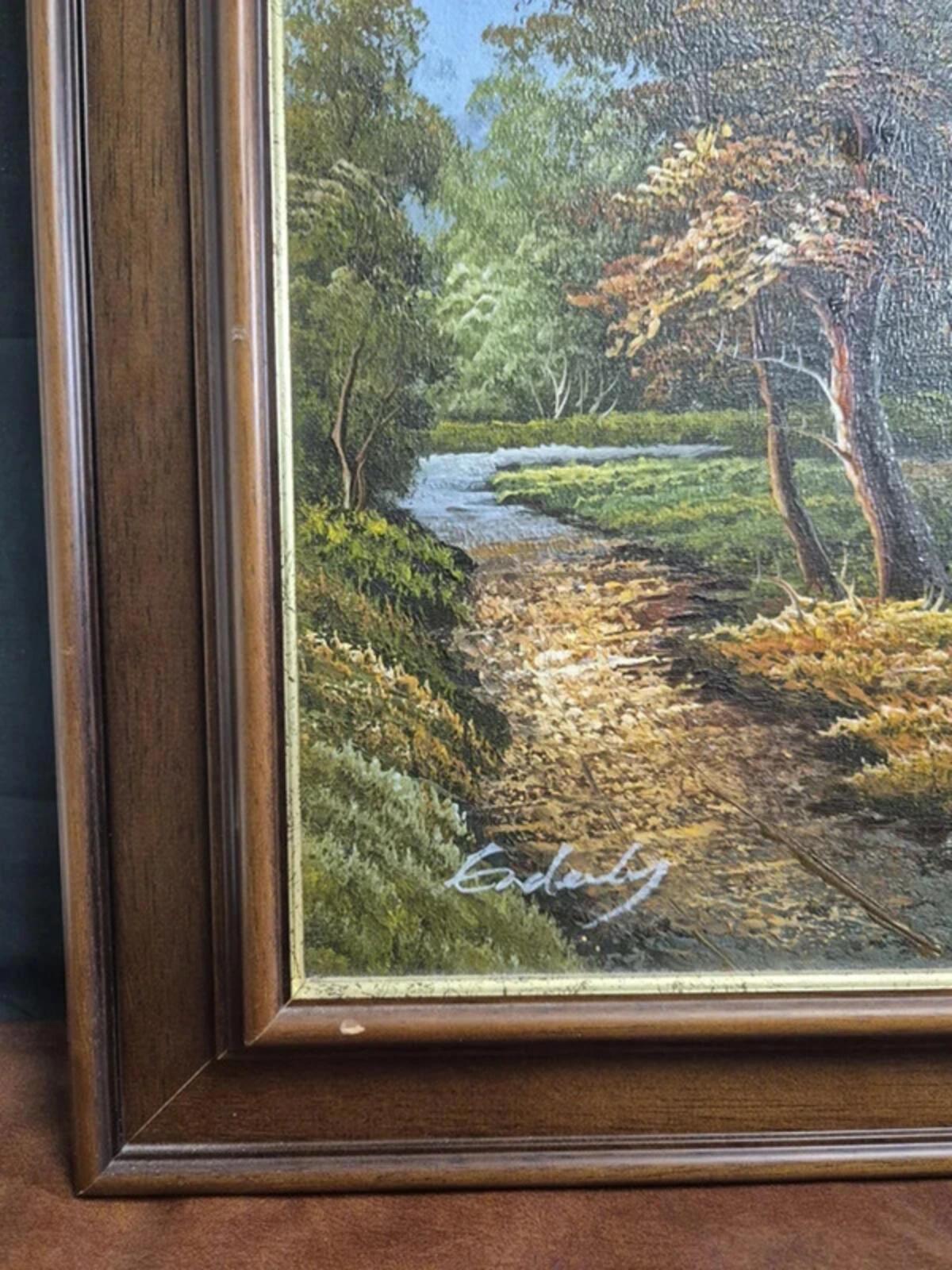 'Enderby' Acrylic Framed Landscape Painting