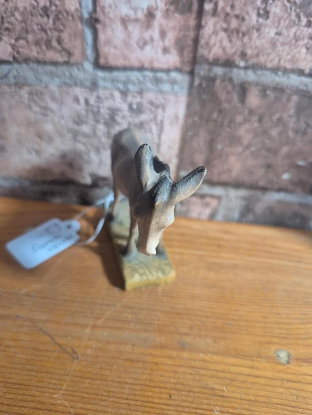 Wooden donkey figure