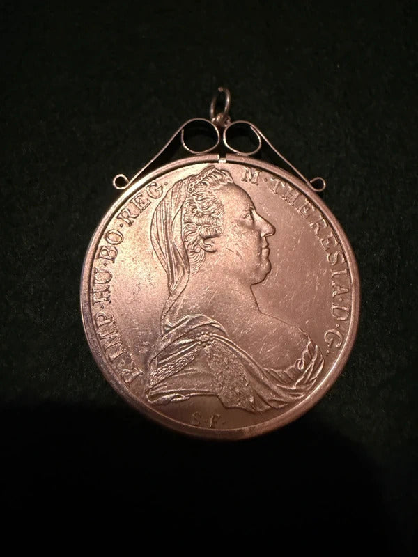 Sterling Silver 1780 Maria Theresa Coin Pendant
