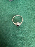 Sterling Silver Gem Ring - Size M