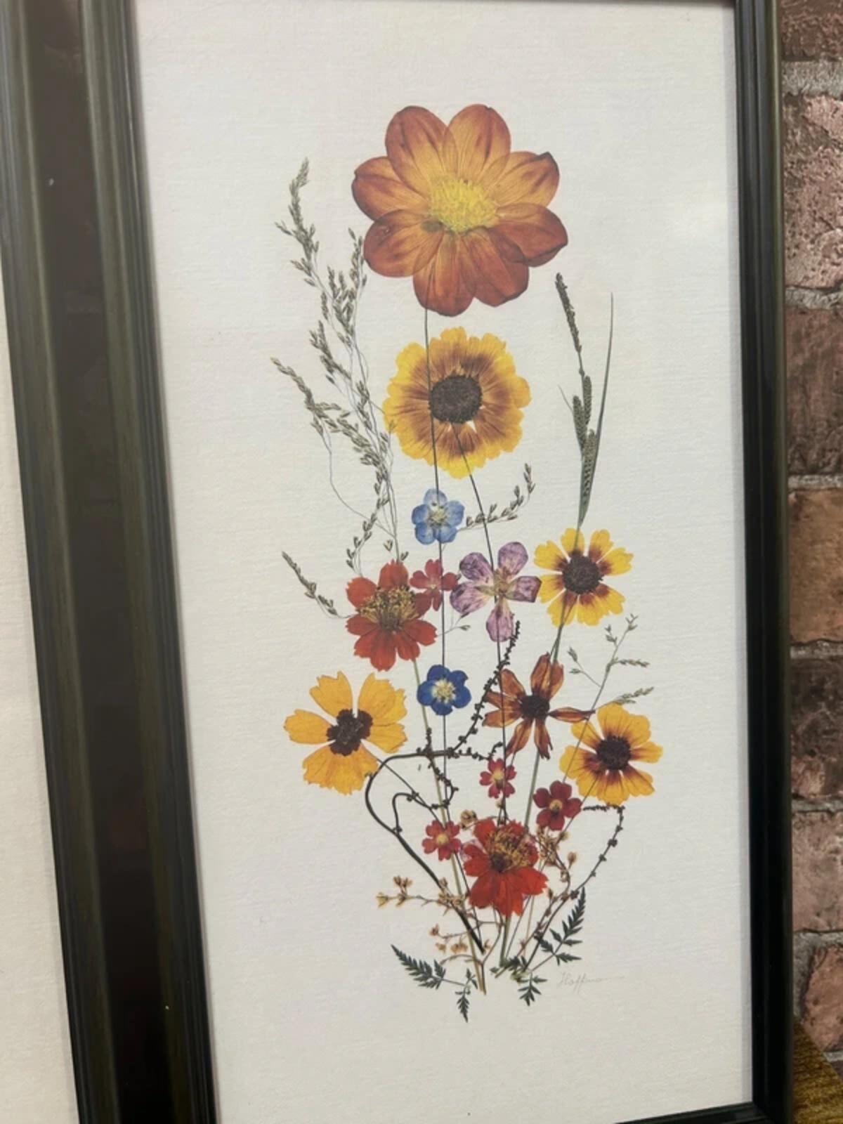Vintage Pair of Floral Framed Prints